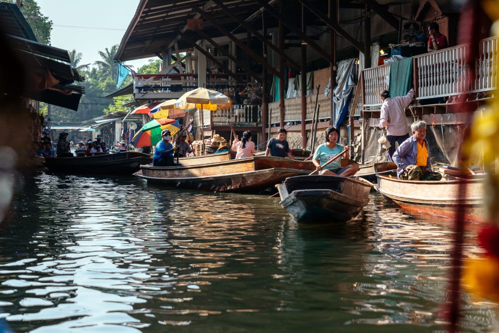 Thaka & Amphawa Floating Market & Mae Klong Railway Market with Boat Tour