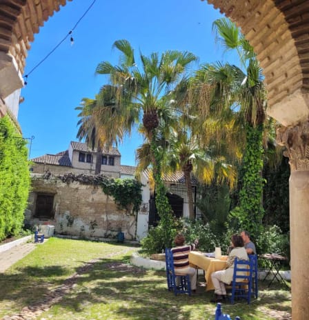 Glorious evening at a Medieval Palace and Patio in the center of Cordoba 