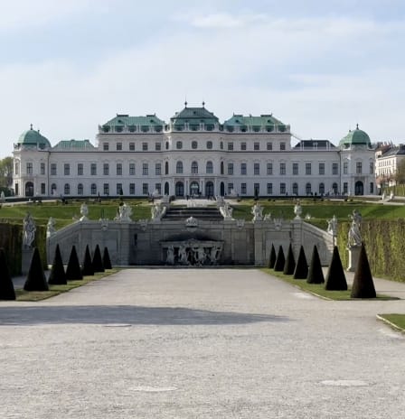 Upper Belvedere Palace in Vienna from the gardens