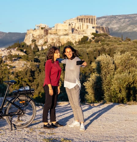 Explore Athens historical center on an ebike