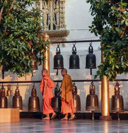 Chiang Mai Sunrise and Buddhist Rituals