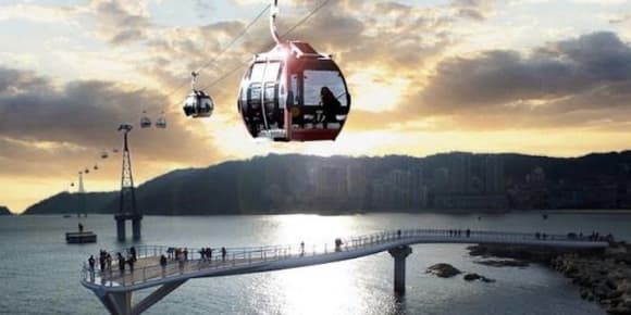 Picture of Songdo Sea Cable Car and Songdo Yonggung Suspension Bridge