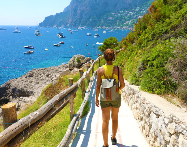 Hike to the top of Capri island