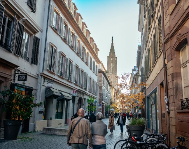 Straatsburg van de kathedraal tot het Keizerlijk Paleis