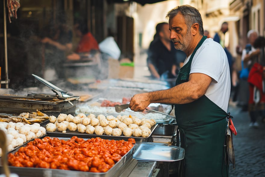 Picture of The Real Taste of Rome: Street Food & Market Tour in Testaccio
