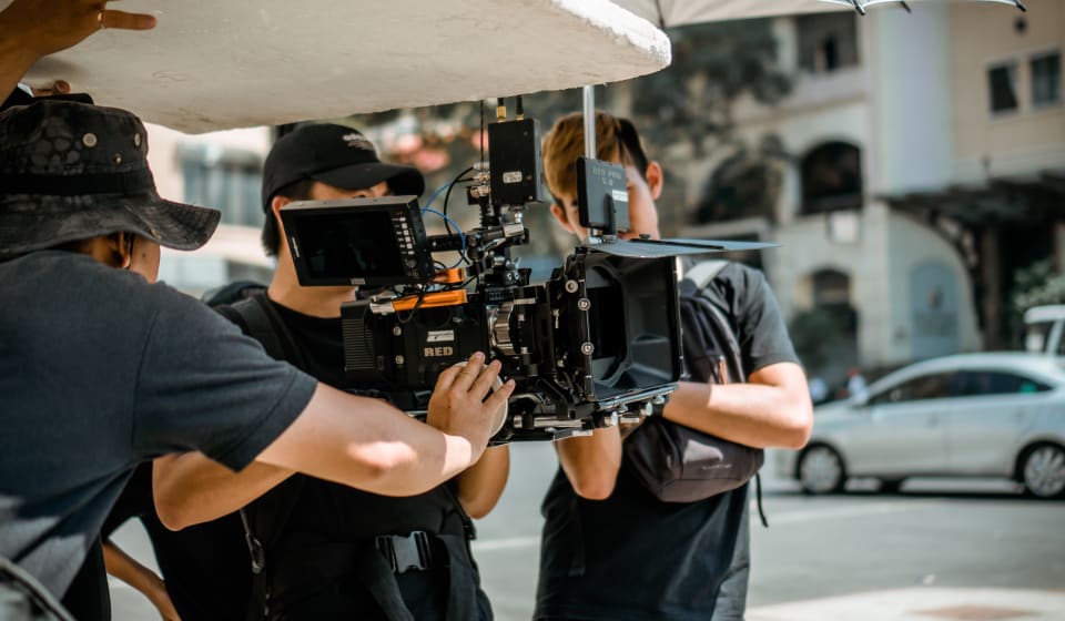 Camera crew filming an Aussie Soap