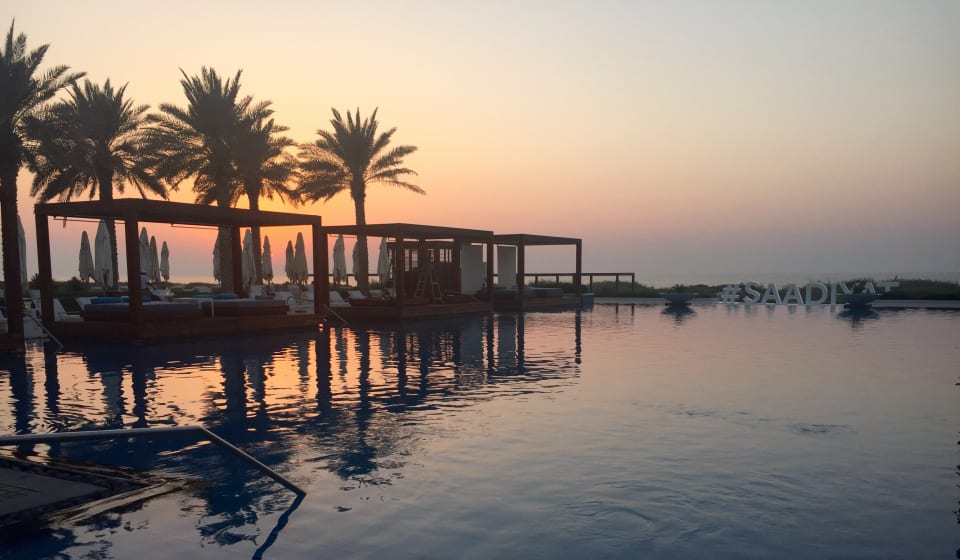 A view of some beds at the water in Abu Dhabi