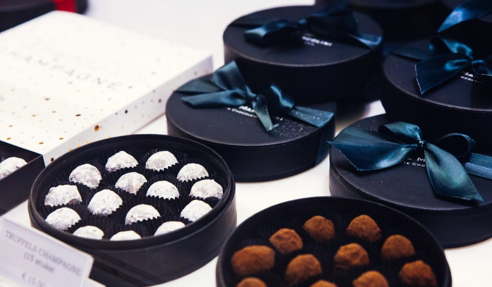 Two gift boxes of chocolates