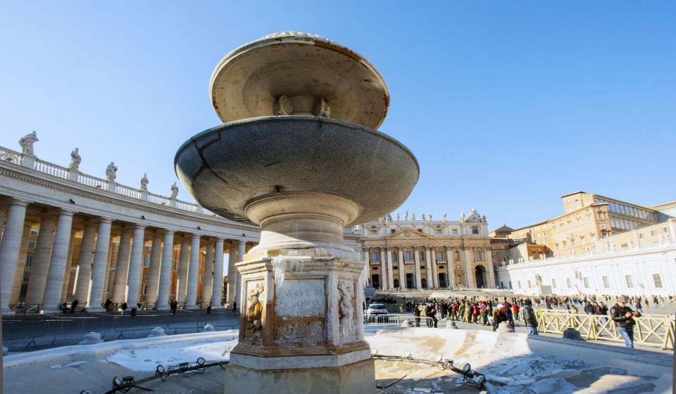 A fountain at the Vatican