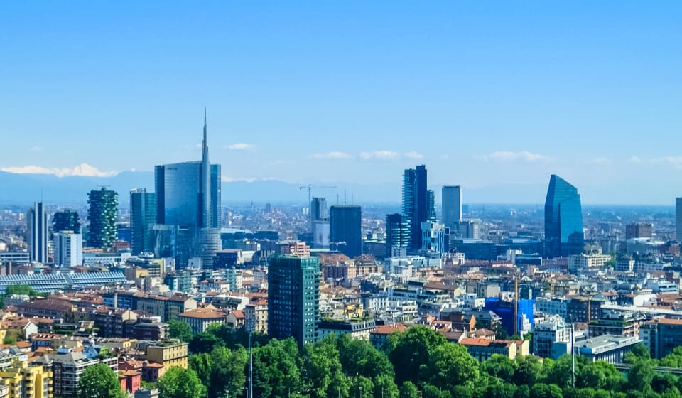 The skyline of Milan