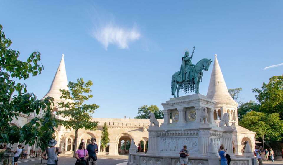 The Fisherman's Bastion in Budapest on a quit moment