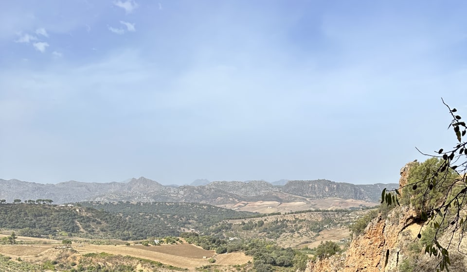 A view on the Andalusian landscape near Caminito del Rey