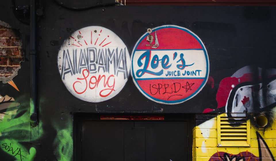 Wall with two advertisement boards