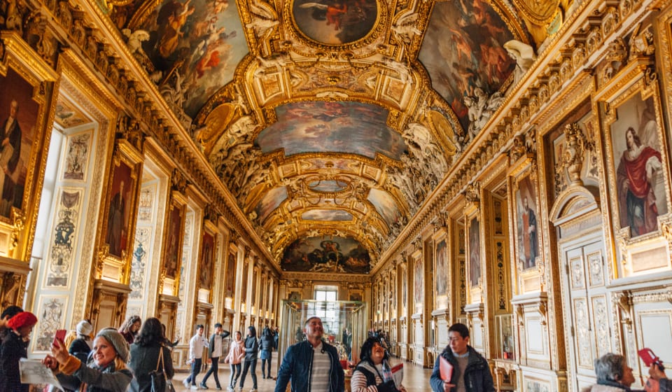 A hallway in the Louvre