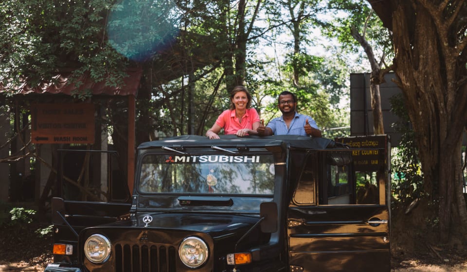 Open-top jeep tour around Colombo suburbs