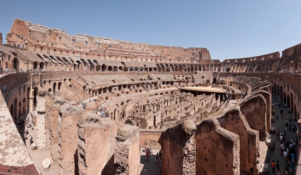 View on the inside of the Colosseum