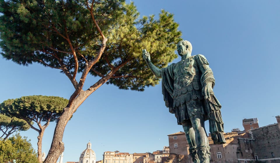 Roman statue close to the Colosseum