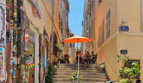 A view on an alley in Marseille