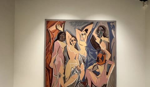The Picasso painting Les Demoiselles d'Avignon in the Malaga Picassiana
