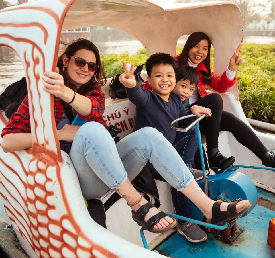 Picture of Family day at Hanoi's West Lake with boat ride