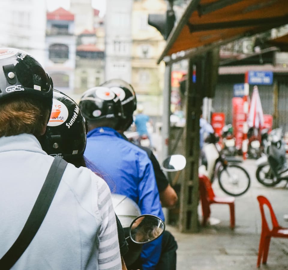 Picture of East meets west on a motorbike around Hanoi