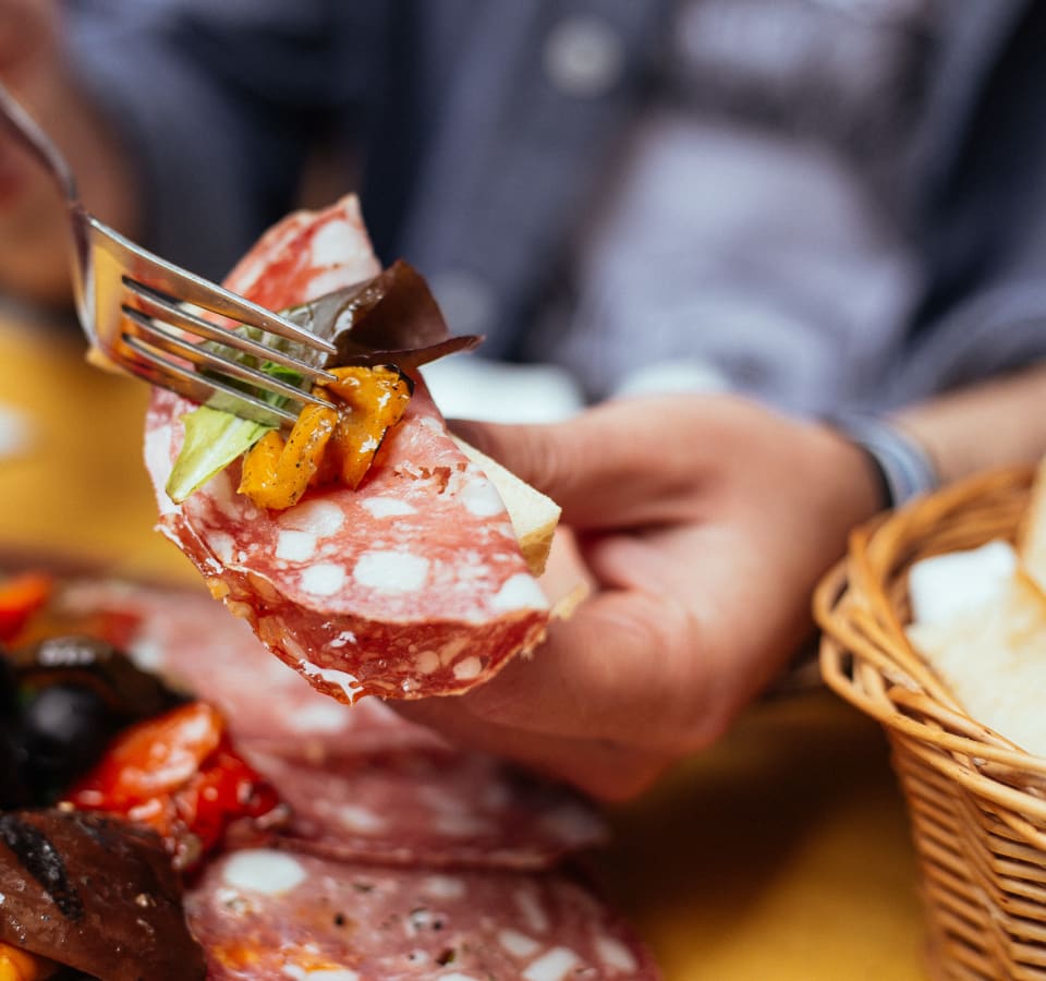Picture of Apericena with local specialities and wine