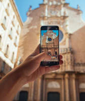 A phone with a picture of Montserrat