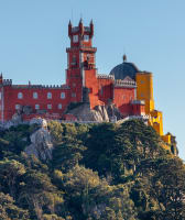 Pena Palace on a hill in Sintra