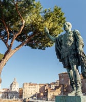 Roman statue close to the Colosseum