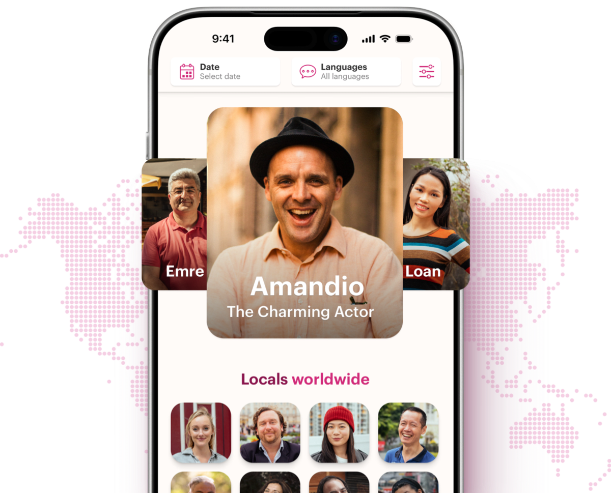 Withlocals app on phone