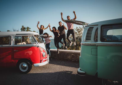 Rome's volcanic lakes on a vintage VW-T1 in Rome - 83ace4b2b03dee09e1be682bb06e61c0
