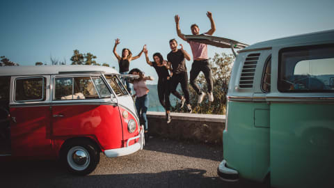 Rome's volcanic lakes on a vintage VW-T1 in Rome - 83ace4b2b03dee09e1be682bb06e61c0